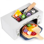 Cuptor Pizza pentru copii din lemn - Set de jucarie cu ingrediente incluse Cuptor Pizza pentru copii din lemn - Set de jucarie cu ingrediente incluse